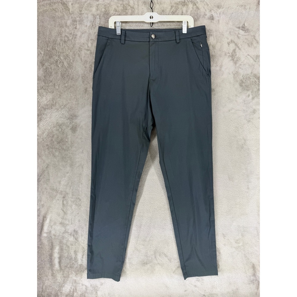 Lululemon Commission Pant Slim Mens 33 Gray Chino Trousers Stretch Commuter